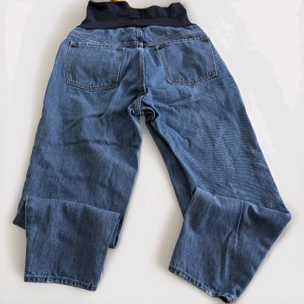Old Navy Maternity Jean Women 10 / 10L Blue Taper High Rise Cropped Cotton Denim - Picture 16 of 16